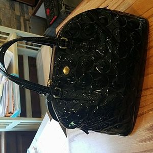 Patent leather coach bag & wallet